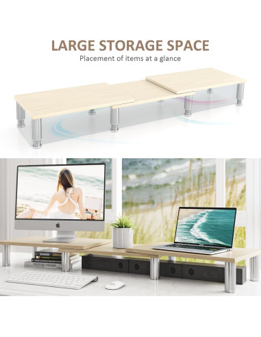 Soporte Doble para Monitor AX WABER Ajustable 74.2-108 cm