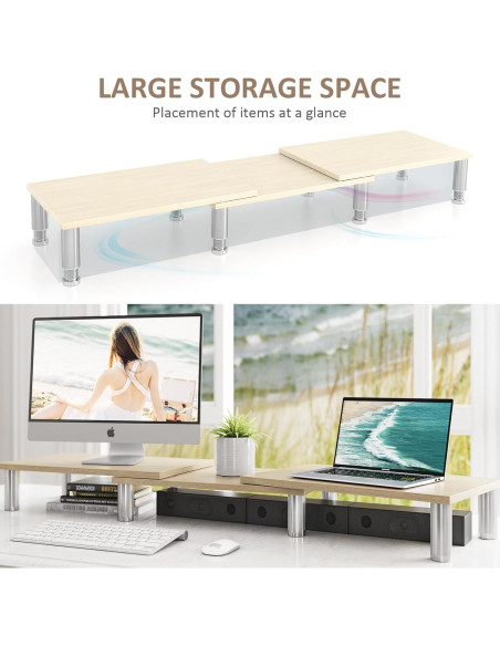 Soporte Doble para Monitor AX WABER Ajustable 74.2-108 cm