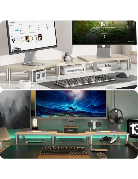 Soporte Doble para Monitor AX WABER Ajustable 74.2-108 cm