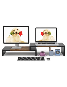 Soporte Doble para Monitor WESTREE - Elevador Ajustable 96.5 cm