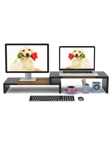 Soporte Doble para Monitor WESTREE - Elevador Ajustable 96.5 cm