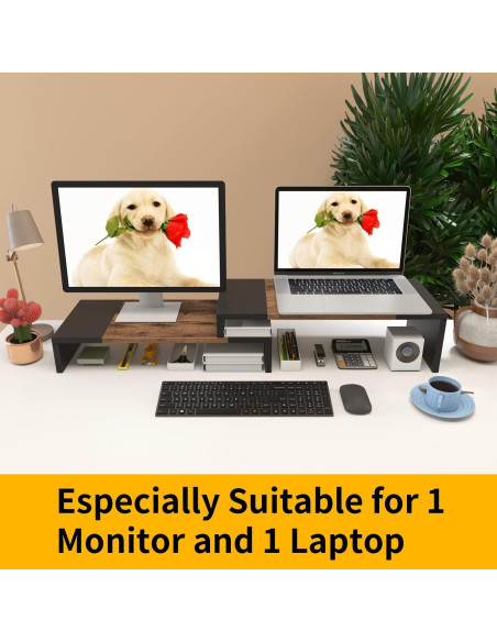 Soporte Doble para Monitor WESTREE - Elevador Ajustable 96.5 cm