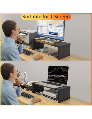 Soporte Doble para Monitor WESTREE - Elevador Ajustable 96.5 cm
