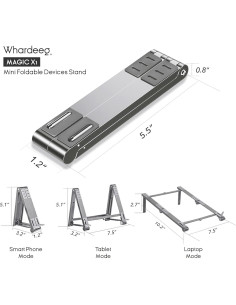 Soporte Multifuncional 3-en-1 Whardeeg Magic X1 Plata 2