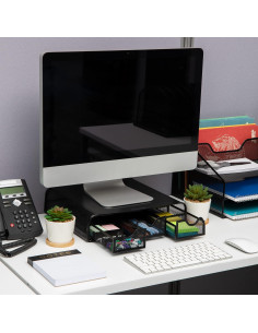 Soporte Ergonómico para Monitor Mind Reader, Malla Metal, 33.65x31.75cm 2