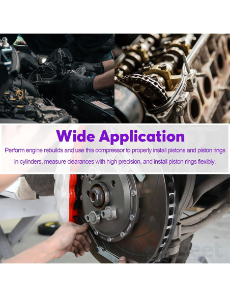 Swpeet Kit 4Pcs Compresor de Anillos de Pistón 75mm