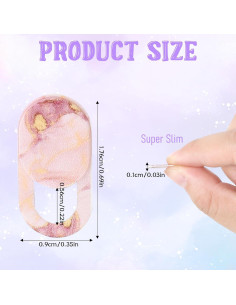 8 Cubiertas de Privacidad para Cámara YUXMU Colorido Mármol 2