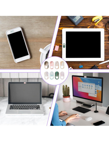 8 Cubiertas de Privacidad para Cámara YUXMU Colorido Mármol