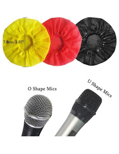 Cubiertas de Micrófono Desechables RETON 100 Pcs 7.8cm Negro 2