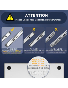 Funda Dura MOSISO para MacBook Pro 13" Rosa Tiza 5 en 1 2