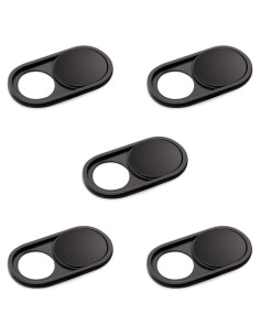 Cubierta deslizante para webcam CloudValley, 5 unidades, negra