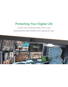 Cubierta deslizante para webcam CloudValley, 5 unidades, negra 2