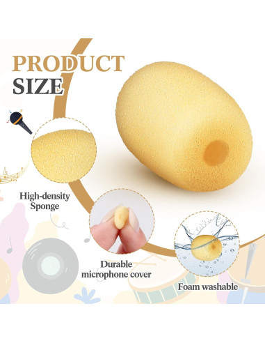 20 Fundas de Espuma para Micrófono de Auriculares 5x20 mm