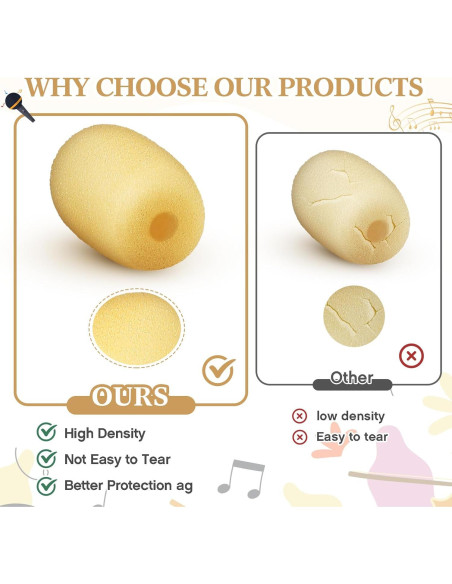 20 Fundas de Espuma para Micrófono de Auriculares 5x20 mm