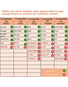 Funda para Teclado 88 Teclas SNIGJAT Negra y Roja 2