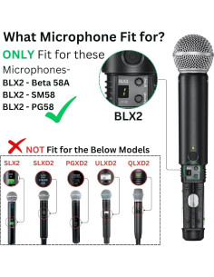 Cubierta de Batería Inalámbrica Good-cap para Shure BLX2/BLX288 - SM58/Beta 58/Beta 87, Paquete de 2 2