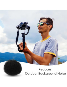 Filtro de Viento Nezyo para Micrófono de Cámara - 10 Piezas 2