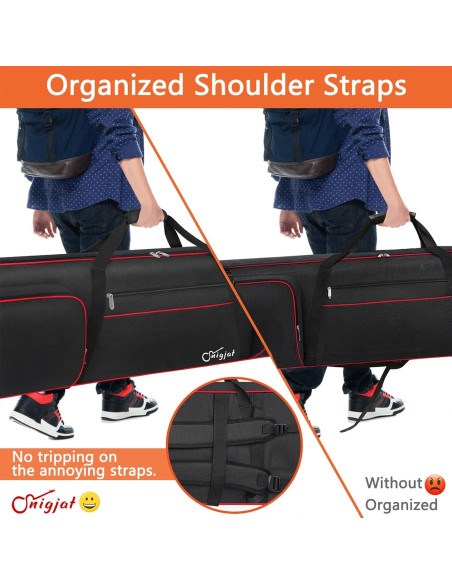 Funda para Teclado 88 Teclas SNIGJAT Negra y Roja