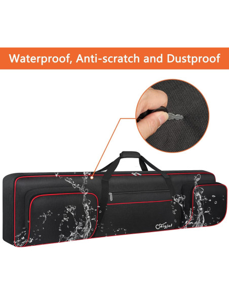 Funda para Teclado 88 Teclas SNIGJAT Negra y Roja