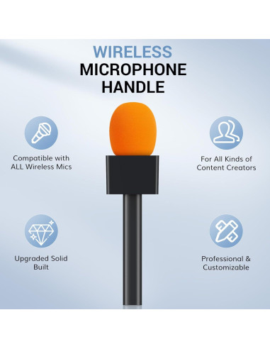 Adaptador de Mano TONOR TP20 para Micrófono Lavalier Inalámbrico