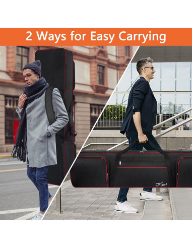 Funda para Teclado 88 Teclas SNIGJAT Negra y Roja