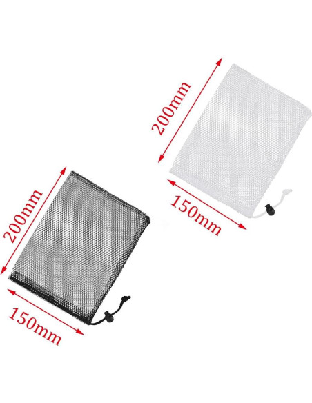 ZYAMY 12 Bolsas de Malla con Cierre de Cordón 20x15 cm