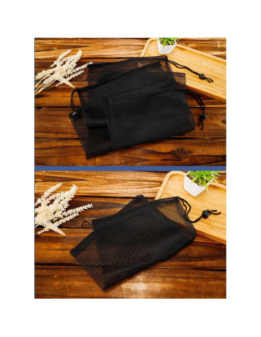 ZYAMY 12 Bolsas de Malla con Cierre de Cordón 20x15 cm