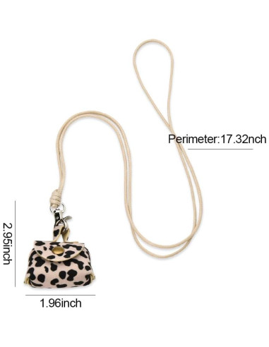 Collar Monedero de Cuero con Lanyard para Mujeres - ShiQiao