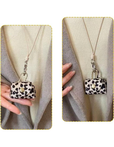 Collar Monedero de Cuero con Lanyard para Mujeres - ShiQiao