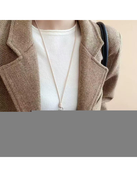 Collar Monedero de Cuero con Lanyard para Mujeres - ShiQiao