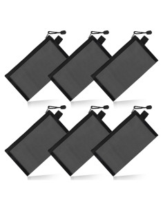 6 Bolsos Organizadores de Nylon Gtziqa 11.9x21.1cm Negro