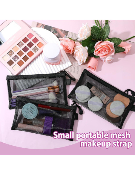 6 Bolsos Organizadores de Nylon Gtziqa 11.9x21.1cm Negro