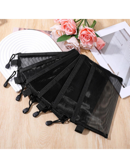 6 Bolsos Organizadores de Nylon Gtziqa 11.9x21.1cm Negro