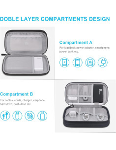 Organizador de Cables Lacdo Negro Doble Capa 197.86mm 2