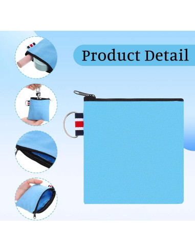 3 Bolsas de Lona con Cremallera FdcZeyxior - 10.8x11.8 cm