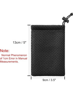 5 Bolsas de Malla Nylon con Cierre de Cordón Tatoko 13x9cm 2