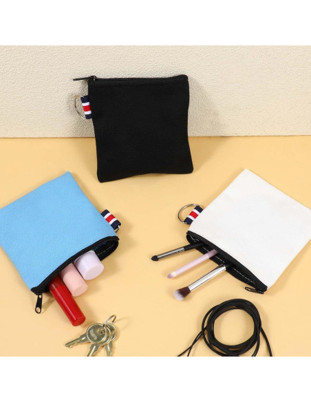 3 Bolsas de Lona con Cremallera FdcZeyxior - 10.8x11.8 cm