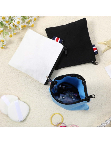 3 Bolsas de Lona con Cremallera FdcZeyxior - 10.8x11.8 cm