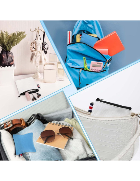 3 Bolsas de Lona con Cremallera FdcZeyxior - 10.8x11.8 cm