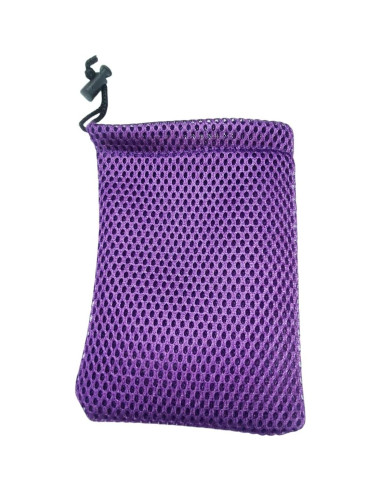 Bolsa de Cuerda de Malla de Nylon 15x10 cm 5 Piezas Morado
