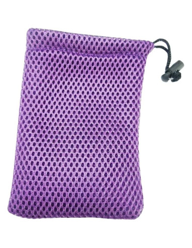Bolsa de Cuerda de Malla de Nylon 15x10 cm 5 Piezas Morado