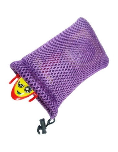 Bolsa de Cuerda de Malla de Nylon 15x10 cm 5 Piezas Morado