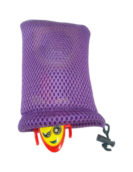 Bolsa de Cuerda de Malla de Nylon 15x10 cm 5 Piezas Morado
