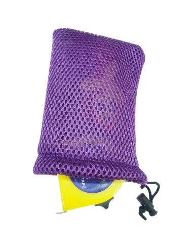 Bolsa de Cuerda de Malla de Nylon 15x10 cm 5 Piezas Morado