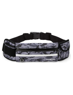 Cinturón de Correr Jueachy Ajustable Impermeable Camuflaje Negro