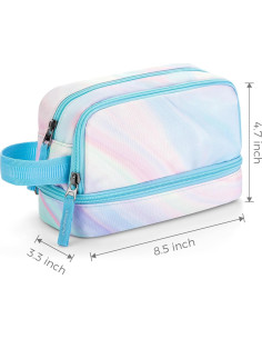 Estuche de Lápices Choco Mocha Azul Claro 3 Compartimentos 2