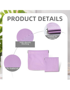 2 Fundas de Almacenamiento para Auriculares PU Flylin Morado 2
