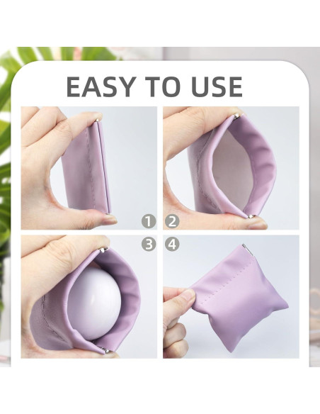 2 Fundas de Almacenamiento para Auriculares PU Flylin Morado