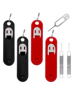 Paquete de 6 Extractores de Tarjeta SIM IOUALEY Rojo/Negro