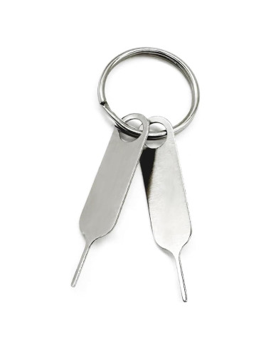 2 Piezas Llave de Extracción SIM AYWFEY con Llavero - Plata